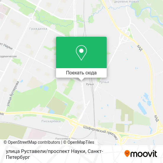 Карта улица Руставели/проспект Науки
