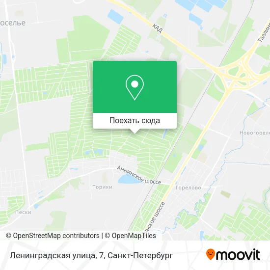 Карта Ленинградская улица, 7