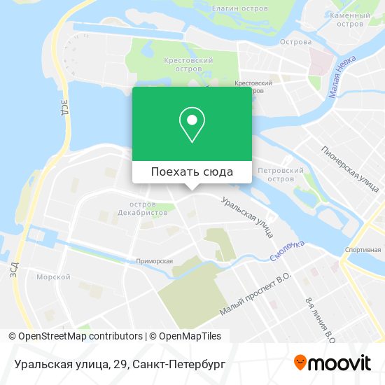 Карта Уральская улица, 29