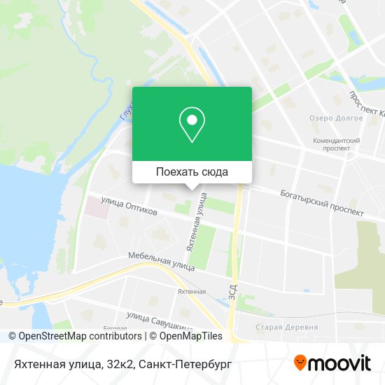 Карта Яхтенная улица, 32к2