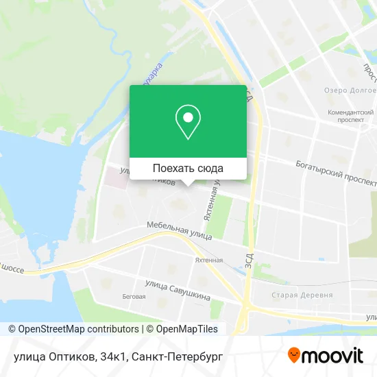 Карта улица Оптиков, 34к1