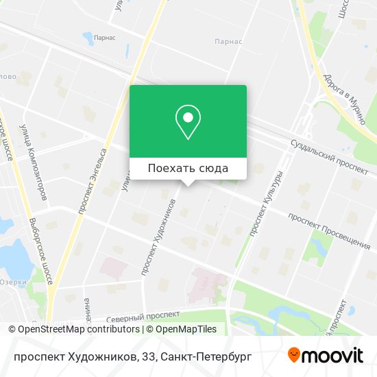 Карта проспект Художников, 33