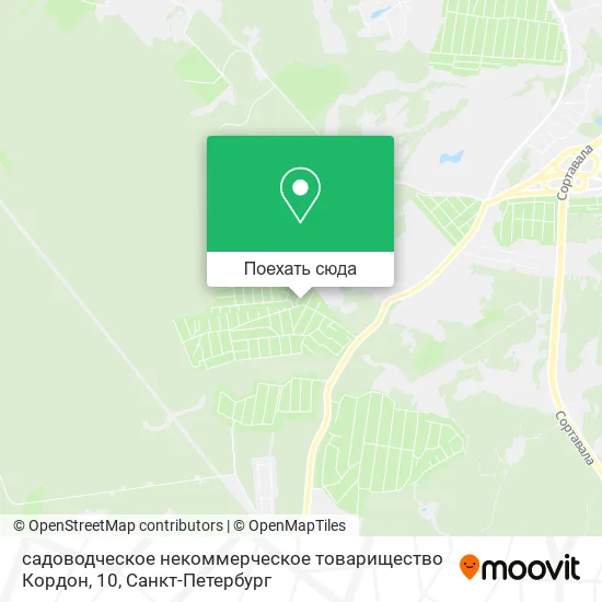 Карта садоводческое некоммерческое товарищество Кордон, 10