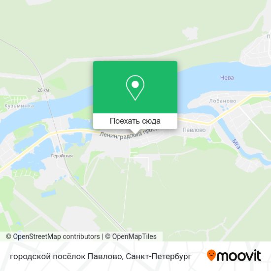 Карта городской посёлок Павлово