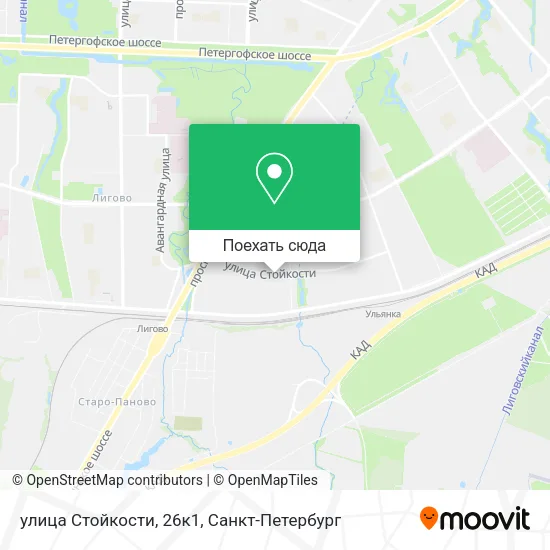 Карта улица Стойкости, 26к1