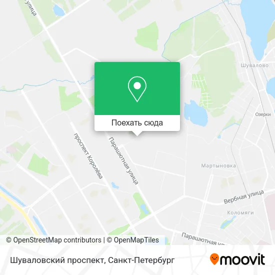 Карта Шуваловский проспект