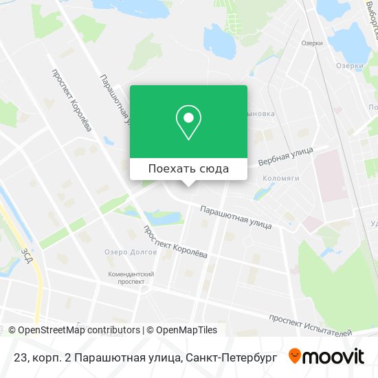 Парашютная улица 44к2 санкт петербург карта