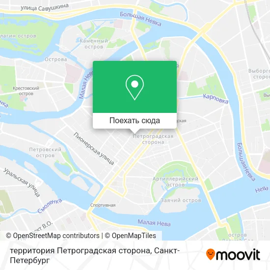 Карта территория Петроградская сторона