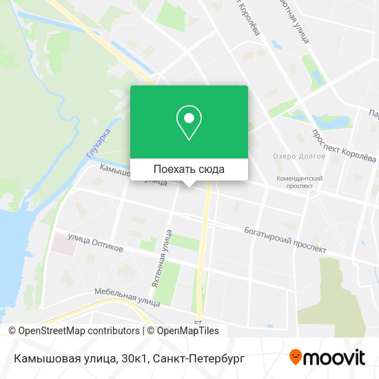 Карта Камышовая улица, 30к1