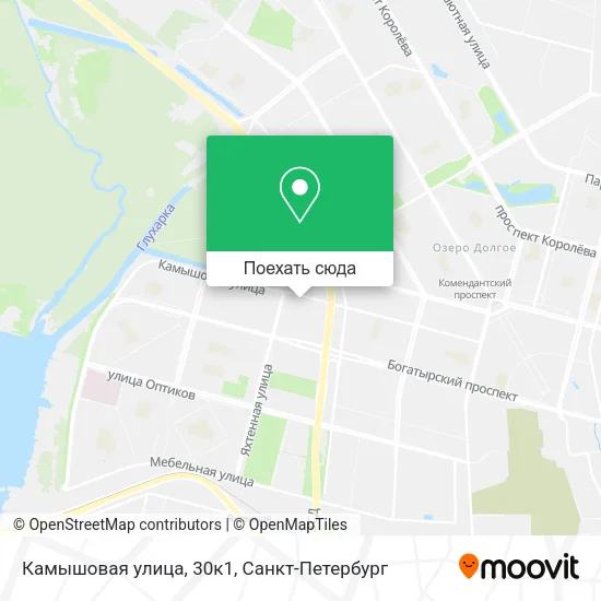 Карта Камышовая улица, 30к1