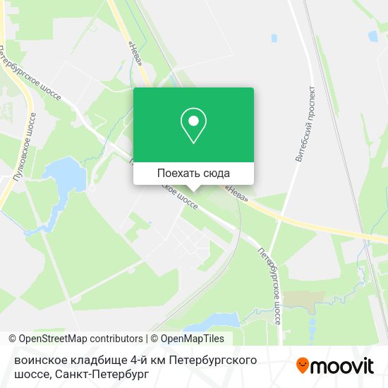 Карта воинское кладбище 4-й км Петербургского шоссе