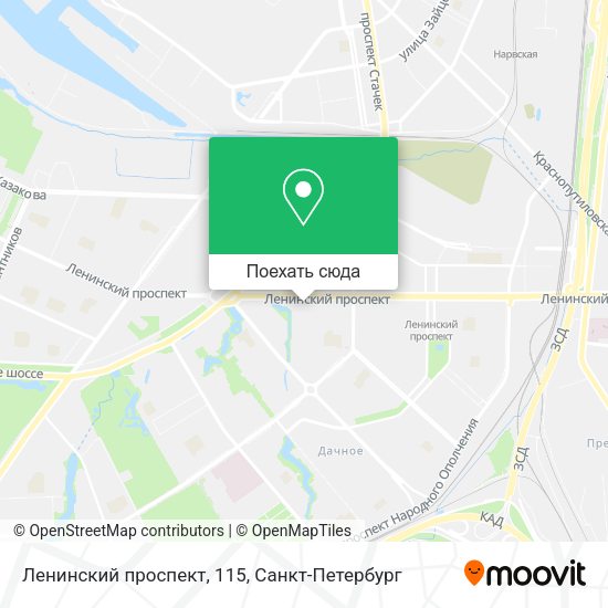 Карта Ленинский проспект, 115