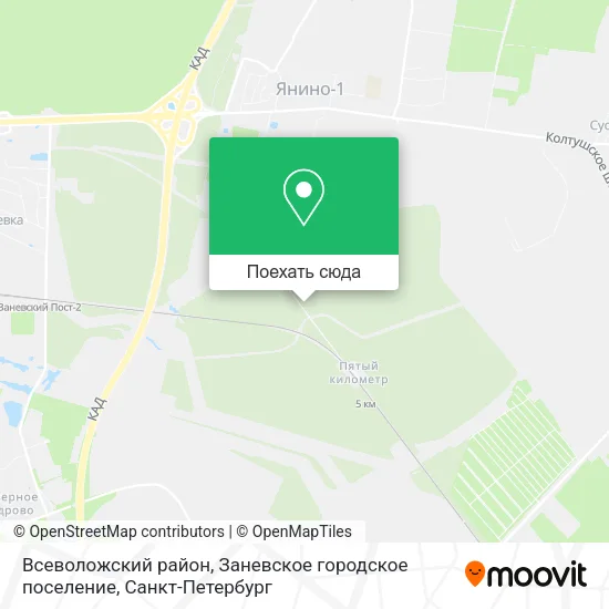 Карта Всеволожский район, Заневское городское поселение