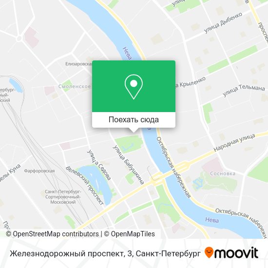 Карта Железнодорожный проспект, 3