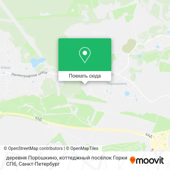 Карта деревня Порошкино, коттеджный посёлок Горки СПб