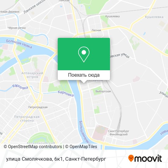 Карта улица Смолячкова, 6к1