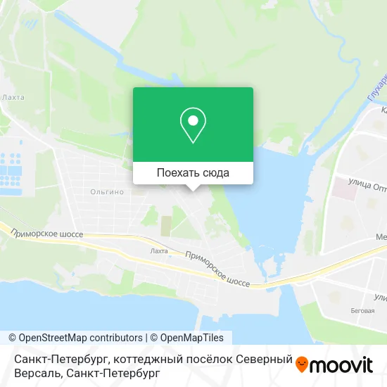 Карта Санкт-Петербург, коттеджный посёлок Северный Версаль