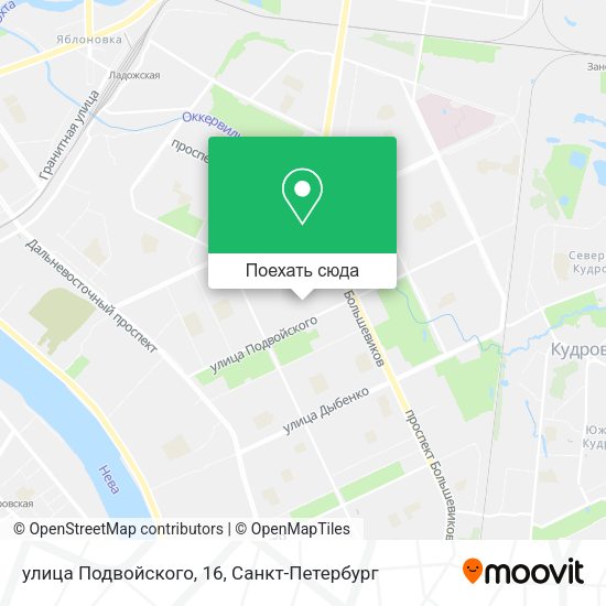 Карта улица Подвойского, 16