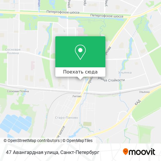 Карта 47 Авангардная улица