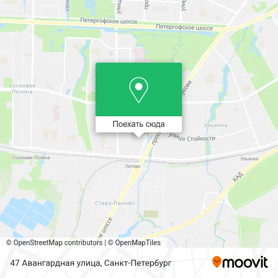 Карта 47 Авангардная улица