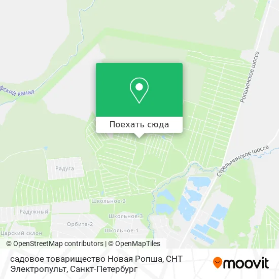Карта садовое товарищество Новая Ропша, СНТ Электропульт