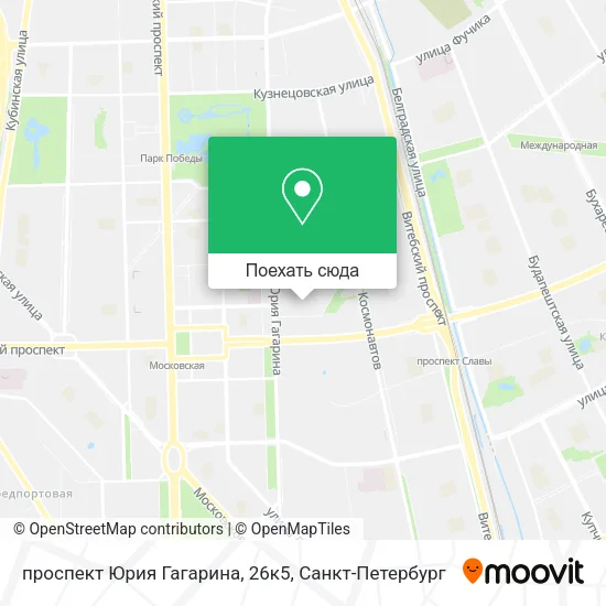 Карта проспект Юрия Гагарина, 26к5