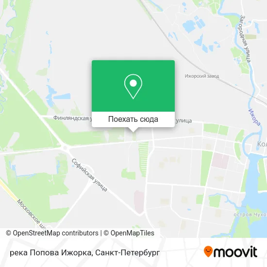 Карта река Попова Ижорка