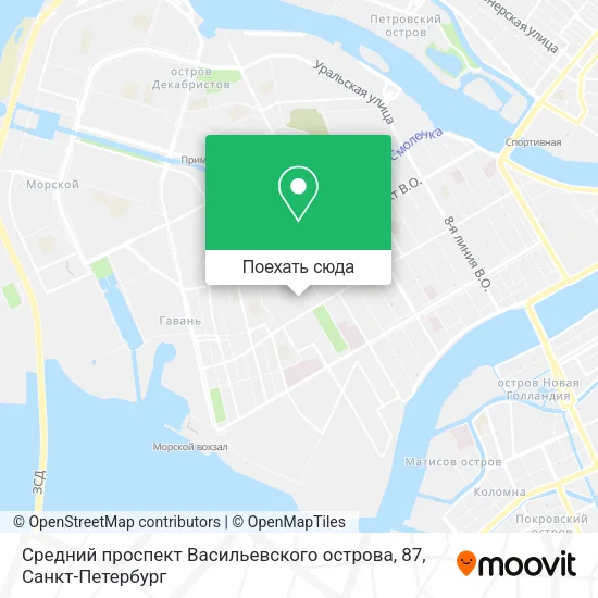 Карта Средний проспект Васильевского острова, 87