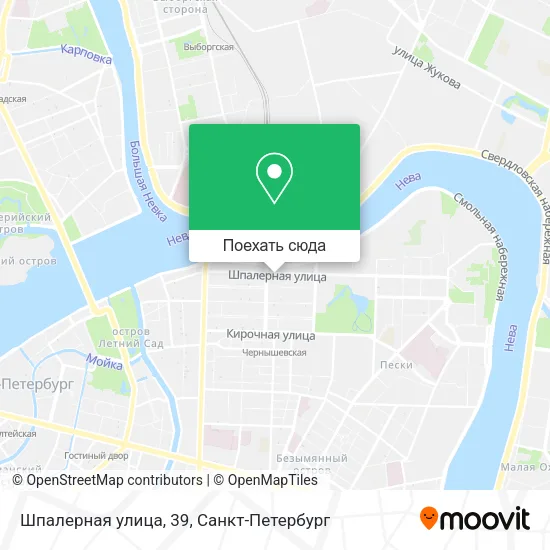 Карта Шпалерная улица, 39