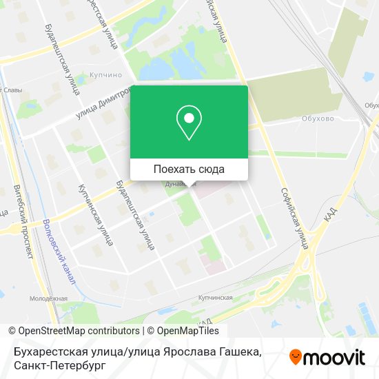 Карта Бухарестская улица / улица Ярослава Гашека