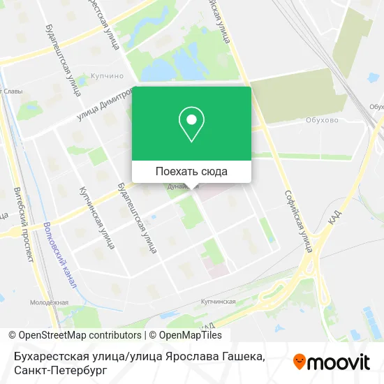 Карта Бухарестская улица / улица Ярослава Гашека
