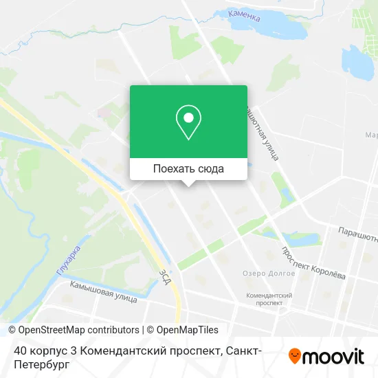 Карта 40 корпус 3 Комендантский проспект