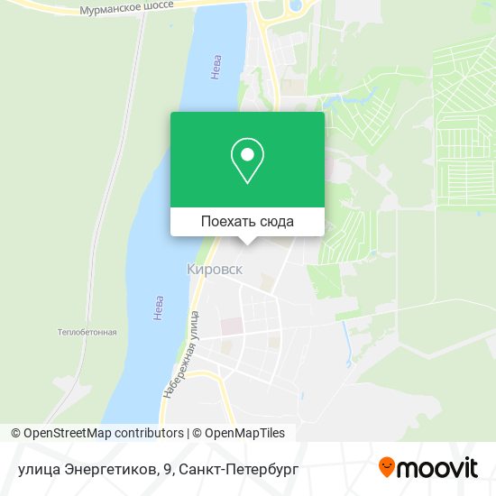 Карта улица Энергетиков, 9