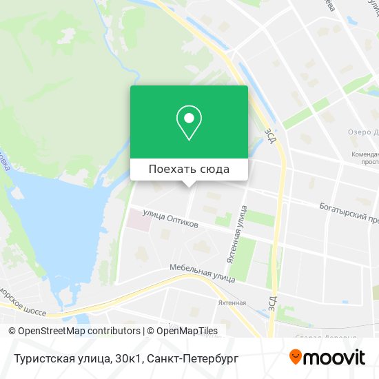Карта Туристская улица, 30к1
