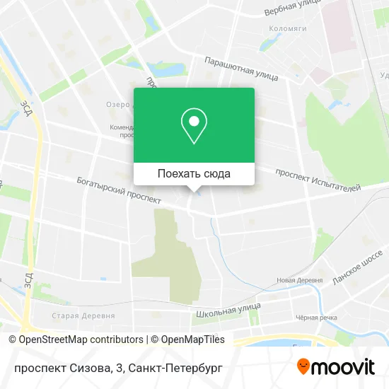 Карта проспект Сизова, 3