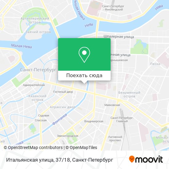 Карта Итальянская улица, 37/18