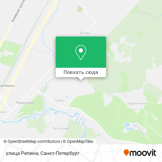 Карта улица Репина