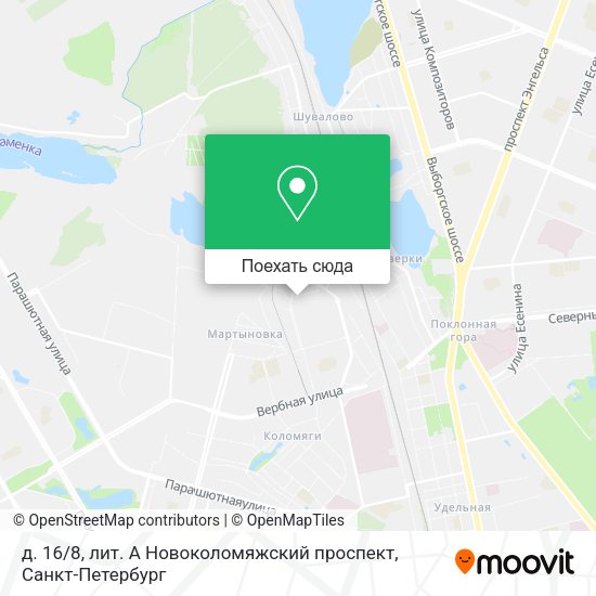 Карта д. 16 / 8, лит. А Новоколомяжский проспект