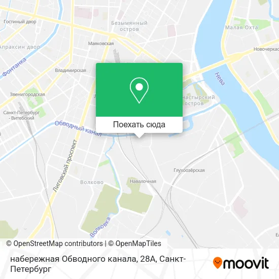 Карта набережная Обводного канала, 28А