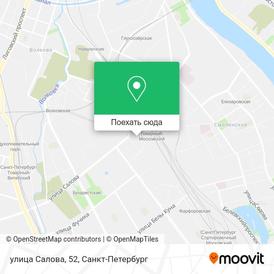 Карта улица Салова, 52