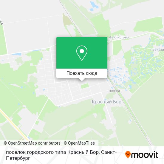 Карта поселок городского типа Красный Бор