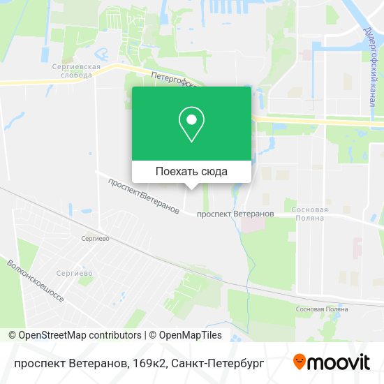 Карта проспект Ветеранов, 169к2