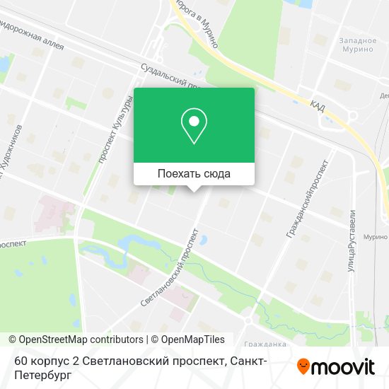 Карта 60 корпус 2 Светлановский проспект
