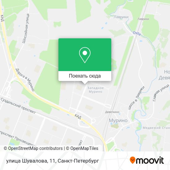 Карта улица Шувалова, 11