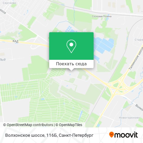 Карта Волхонское шоссе, 116Б