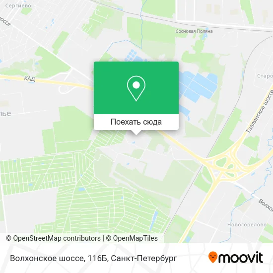 Карта Волхонское шоссе, 116Б