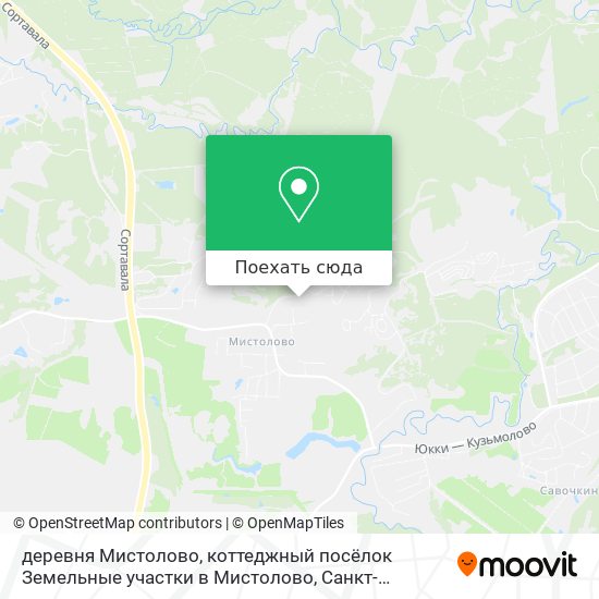 Карта деревня Мистолово, коттеджный посёлок Земельные участки в Мистолово
