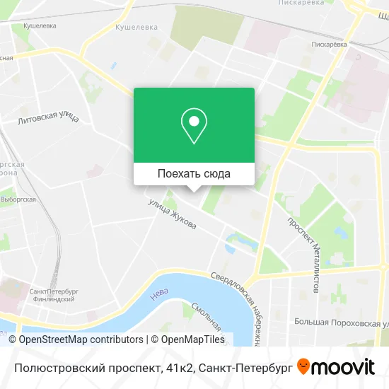Карта Полюстровский проспект, 41к2