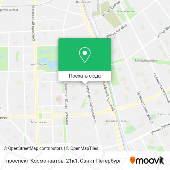 Карта проспект Космонавтов, 21к1