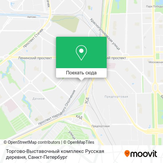 Карта Торгово-Выставочный комплекс Русская деревня